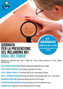 IMG-20250123-WA0033-1-214x300 UIL PA VVF PUGLIA: Proteggere chi ci protegge, Giornata di Prevenzione al Melanoma per i Vigili del Fuoco" - Direzione Vvf Puglia